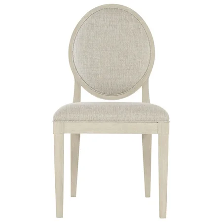 Transitional Oval Back Side Chair
